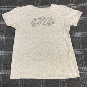 Adidas Shirt Womens Small Shirt Gray Art Short Sleeve